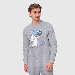 Костюм хлопковый мужской Unicorn Volleyball, цвет: меланж — фото 2