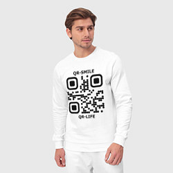 Костюм хлопковый мужской QR-SMILE, цвет: белый — фото 2