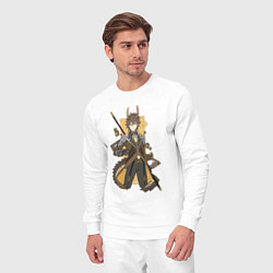 Костюм хлопковый мужской Чжун Ли в деле, цвет: белый — фото 2