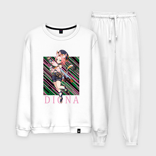 Мужской костюм Диона Genshin Impact / Белый – фото 1