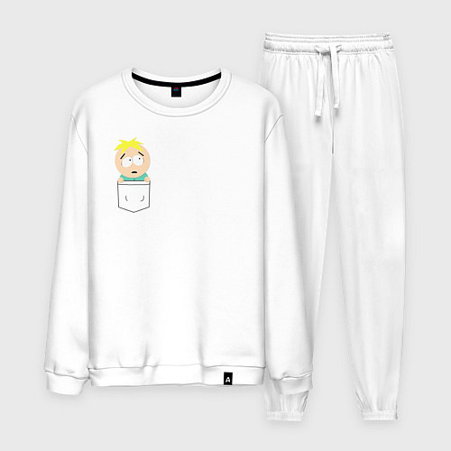 Мужской костюм Баттерс в кармане / Белый – фото 1