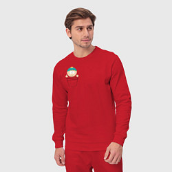 Костюм хлопковый мужской Картман в кармане, цвет: красный — фото 2