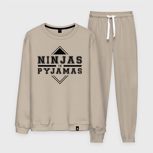 Мужской костюм Ninjas In Pyjamas / Миндальный – фото 1