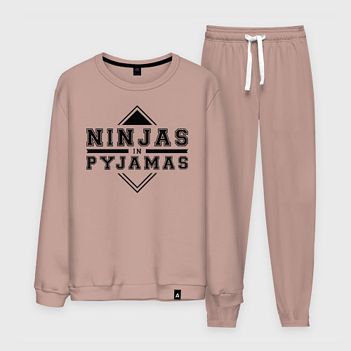 Мужской костюм Ninjas In Pyjamas / Пыльно-розовый – фото 1