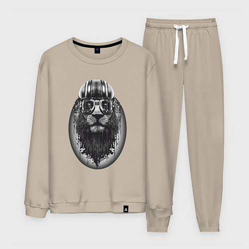 Мужской костюм Лев - Гонщик / Миндальный – фото 1