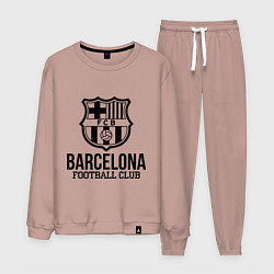 Костюм хлопковый мужской Barcelona FC, цвет: пыльно-розовый