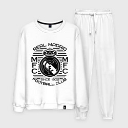 Костюм хлопковый мужской Real Madrid MFC, цвет: белый