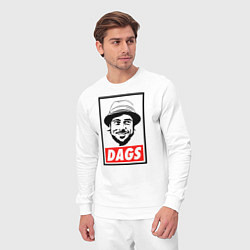 Костюм хлопковый мужской Snatch: Dags, цвет: белый — фото 2