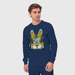 Костюм хлопковый мужской Безумный кролик, цвет: тёмно-синий — фото 2