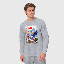 Костюм хлопковый мужской SONIC СОНИК Z, цвет: меланж — фото 2