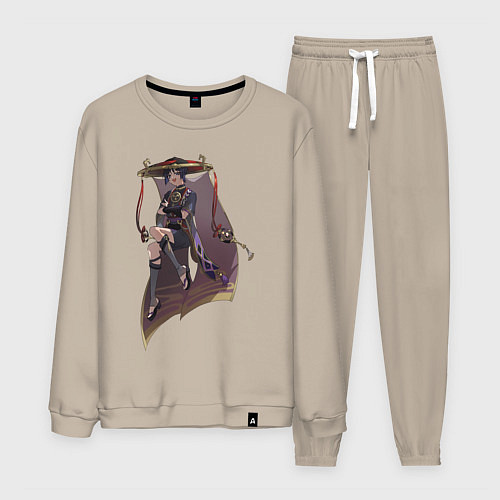 Мужской костюм Скарамучча / Миндальный – фото 1