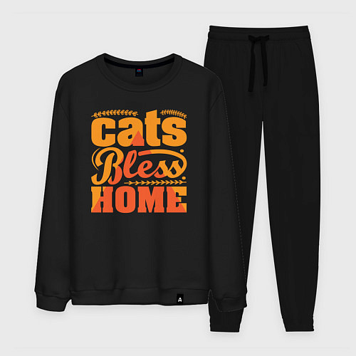 Мужской костюм Cats bless home / Черный – фото 1
