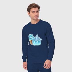 Костюм хлопковый мужской Мороженко-слайм, цвет: тёмно-синий — фото 2