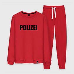 Костюм хлопковый мужской POLIZEI, цвет: красный
