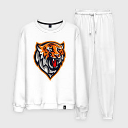 Костюм хлопковый мужской Tiger Scream, цвет: белый