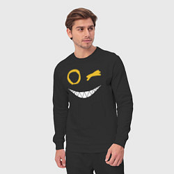 Костюм хлопковый мужской Emoji winking, цвет: черный — фото 2