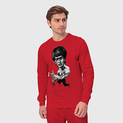 Костюм хлопковый мужской Bruce Lee, цвет: красный — фото 2