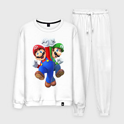 Костюм хлопковый мужской Mario Bros, цвет: белый