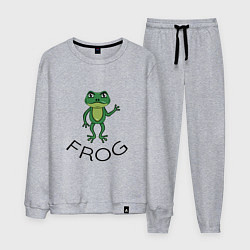 Костюм хлопковый мужской Frog green, цвет: меланж