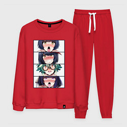 Костюм хлопковый мужской Genshin Impact Ahegao face, цвет: красный