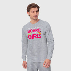 Костюм хлопковый мужской BOARD LIKE A GIRL, цвет: меланж — фото 2