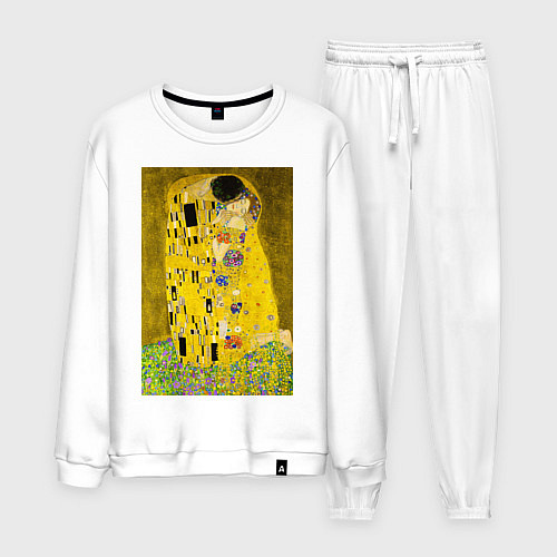 Мужской костюм Поцелуй картина Климта / Белый – фото 1