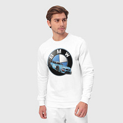 Костюм хлопковый мужской BMW самая престижная марка автомобиля, цвет: белый — фото 2