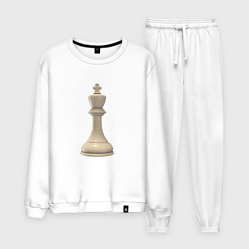 Мужской костюм Шахматная фигура Белый король / Белый – фото 1