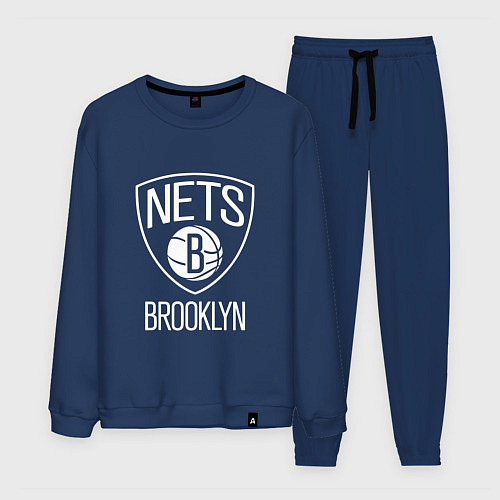Мужской костюм Бруклин Нетс логотип / Тёмно-синий – фото 1