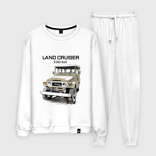 Мужской костюм Toyota Land Cruiser FJ 40 4X4 sketch / Белый – фото 1