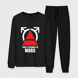 Костюм хлопковый мужской 30 Seconds To Mars Logo, цвет: черный