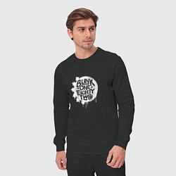 Костюм хлопковый мужской Blink 182, логотип, цвет: черный — фото 2
