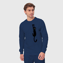 Костюм хлопковый мужской Черная кошка висит, цвет: тёмно-синий — фото 2