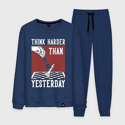 Мужской костюм Шахматы, Chess / Тёмно-синий – фото 1