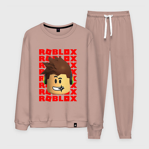 Мужской костюм ROBLOX RED LOGO LEGO FACE / Пыльно-розовый – фото 1