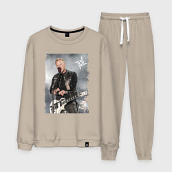 Костюм хлопковый мужской James Alan Hetfield - Metallica vocalist, цвет: миндальный