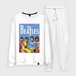 Костюм хлопковый мужской The Beatles - world legend!, цвет: белый
