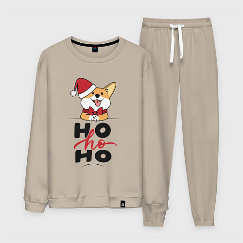 Мужской костюм Corgi Ho ho Ho / Миндальный – фото 1