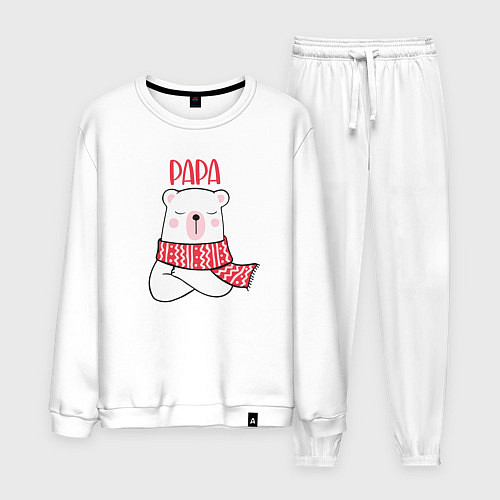 Мужской костюм Family Papa Bear / Белый – фото 1