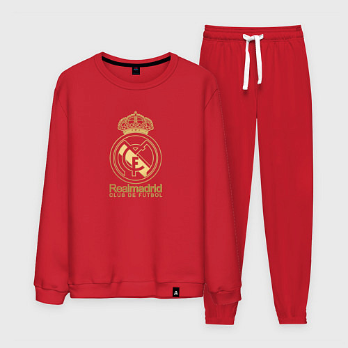 Мужской костюм Real Madrid gold logo / Красный – фото 1