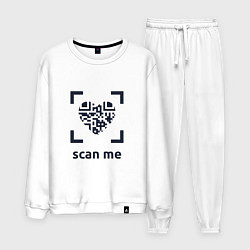 Костюм хлопковый мужской Scan Me - Heart, цвет: белый