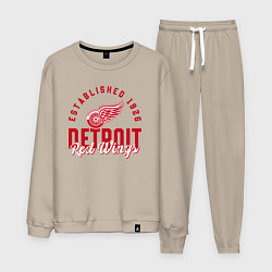 Костюм хлопковый мужской Detroit Red Wings Детройт Ред Вингз, цвет: миндальный