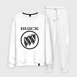 Костюм хлопковый мужской Buick Black and White Logo, цвет: белый
