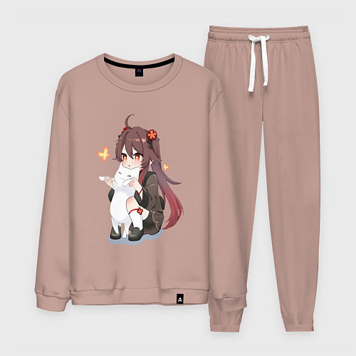 Мужской костюм ХУ ТАО И БЕЛЫЙ КОТИК / Пыльно-розовый – фото 1