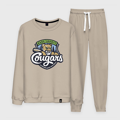 Мужской костюм Kane County Cougars - baseball team / Миндальный – фото 1