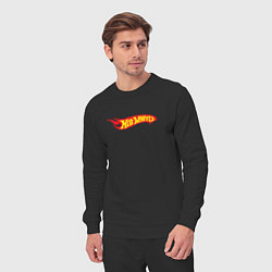 Костюм хлопковый мужской Hot Wheels Big Fire Logo, цвет: черный — фото 2