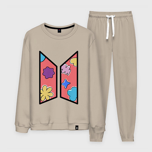 Мужской костюм BTS Permission To Dance КОНФЕТКИ / Миндальный – фото 1