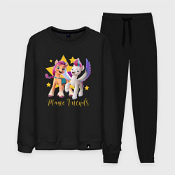 Костюм хлопковый мужской Magic Pony Friends, цвет: черный