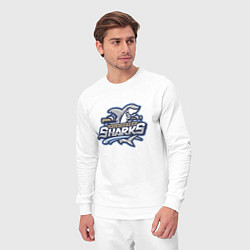 Костюм хлопковый мужской Wilmington sharks -baseball team, цвет: белый — фото 2