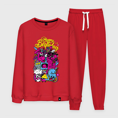 Мужской костюм Happy Birthday to you! / Красный – фото 1